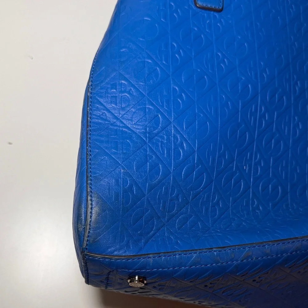 Henri Bendel Empire Tote Bag Purse Blue